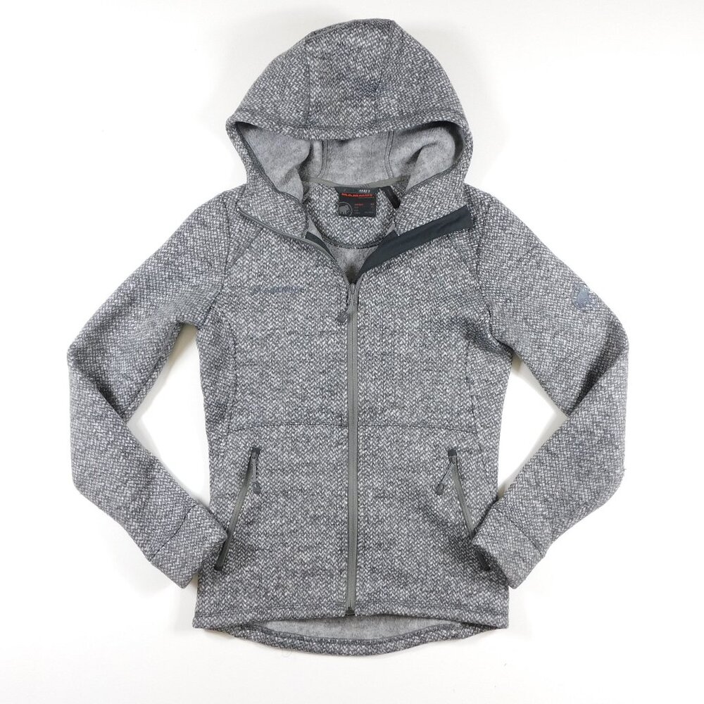 MAMMUT KACHEMAK Gray Woven Fleece Zip Hoodie Jacket
